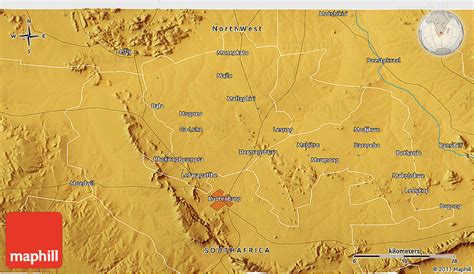 Physical 3D Map of Rustenburg