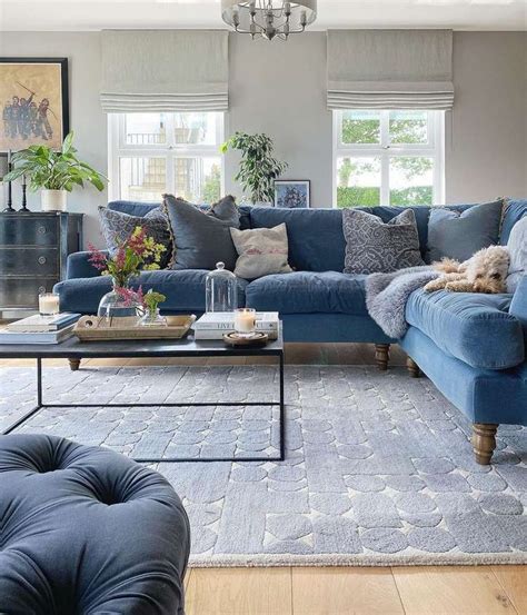 These 23 Blue and Gray Living Rooms Will Certainly Inspire You | Blue ...