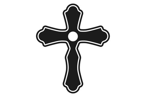 Roman Catholic Cross Black Crucifix Silhouette Symbol