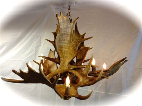 Large Moose Chandelier Mad River Antler