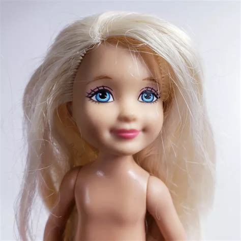 Mattel Barbie Chelsea Doll Nude Naked For Ooak Custom Long Blonde Hair