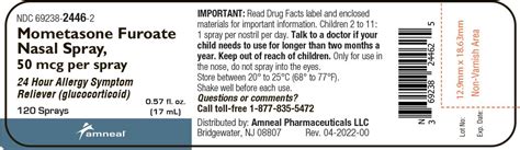 Mometason Furoate Nasal Spray 50 Mcg Drug Facts