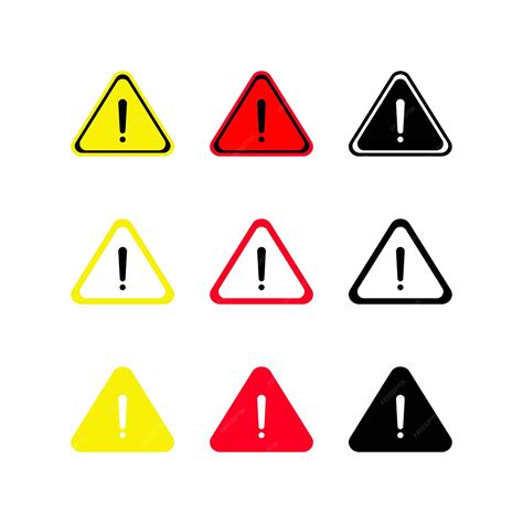 Advertencia De Precaución Conjunto De Iconos Vectoriales De Signos Triangulares Con Símbolo De