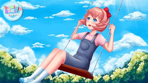 Childhood Sayori Enjoying Her Day Ddlc