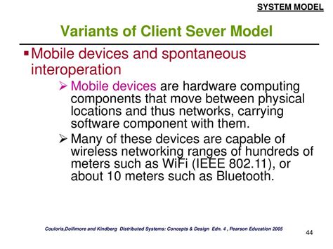 System Model From Chapter Of Distributed Systems Concepts And Design