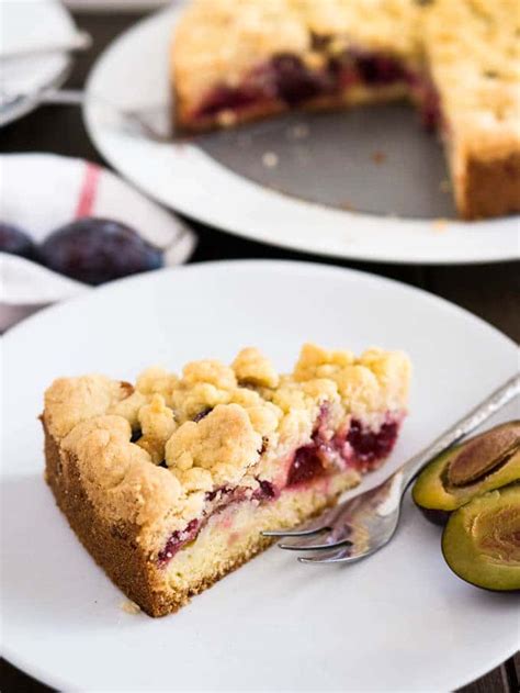 Plum Cake With Streusel German Plum Streusel Cake Plated Cravings