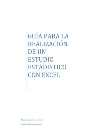 Como hacer un estudio estadístico con Excel PDF