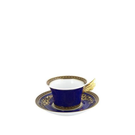 Versace Medusa Blue Tea Cup Saucer Years