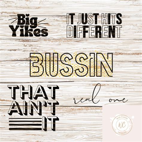 Slang Words Bundle Bussin Svg It Just Just Hits Different Etsy