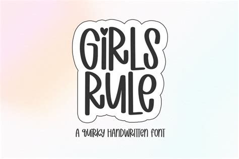 Girls Rule Cute Handwritten Font