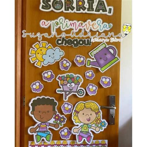 Painel De Porta Primavera Educa O Infantil Minist Rio Infantil Tia Lu