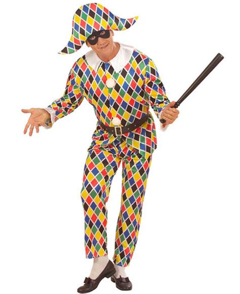 Traditional Men's Harlequin Clown Costume by Widmann 5779 | Karnival ...