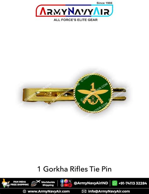 Buy 1 Gorkha Rifles Tie Pin Online At ArmyNavyAir