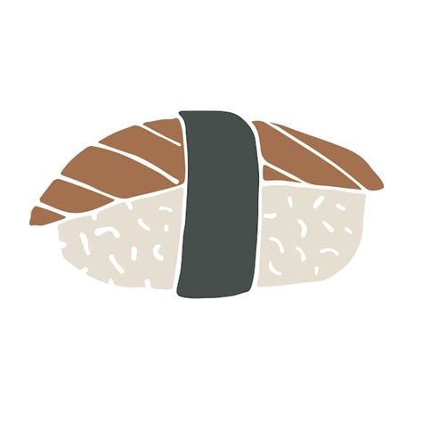 Premium Vector Vector Colored Hand Drawn Doodle Salmon Sushi