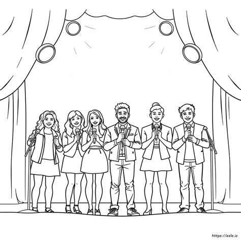 Glee Besetzung Ausmalbilder