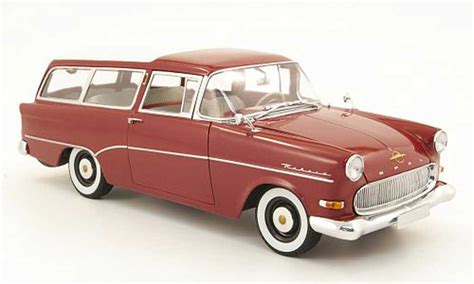 Diecast Model Cars Opel Rekord 118 Minichamps P1 Caravan Red