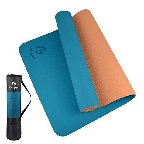 Gruper Yoga Mat Non Slip TPE 6MM 8MM Thick Exercise Mat With Carrying