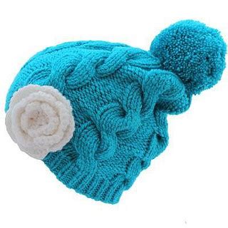 Pony Flower Blue Hand Knitted Beanie With Removable Croche Flickr