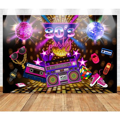 80s Party Backdrop Disco Theme Retro Style Photo Backdrop 80's Birthday ...