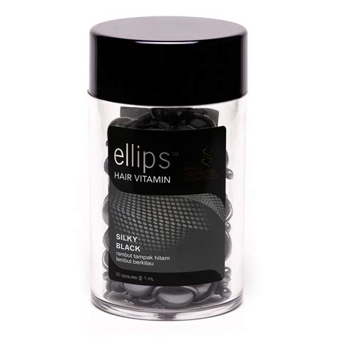 Ellips Hair Vitamin Pro Keratin Silky Black 50 Capsules Ellips