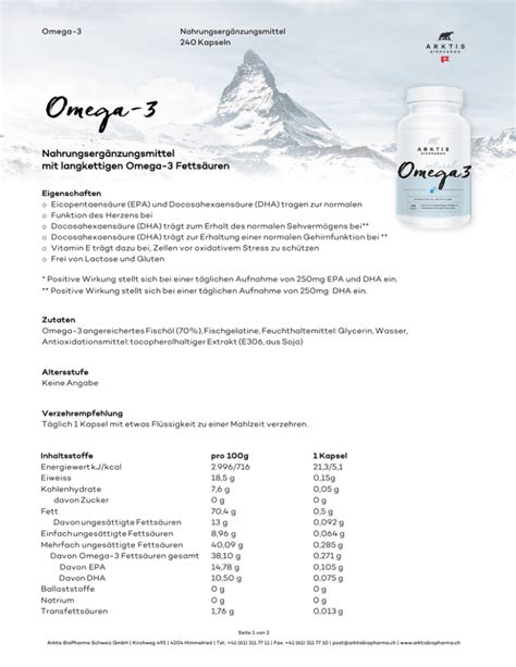 Omega 3 Arktis BioPharma