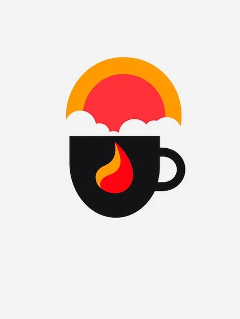 Premium AI Image | A cup of coffee with a fire on the top.