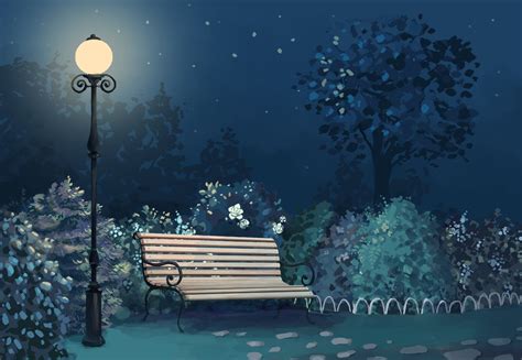 Park Anime Night Wallpapers - Wallpaper Cave