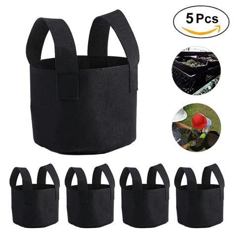 KIMISS Sac De Plantes Sac De Culture De Plantes Noires Pot De