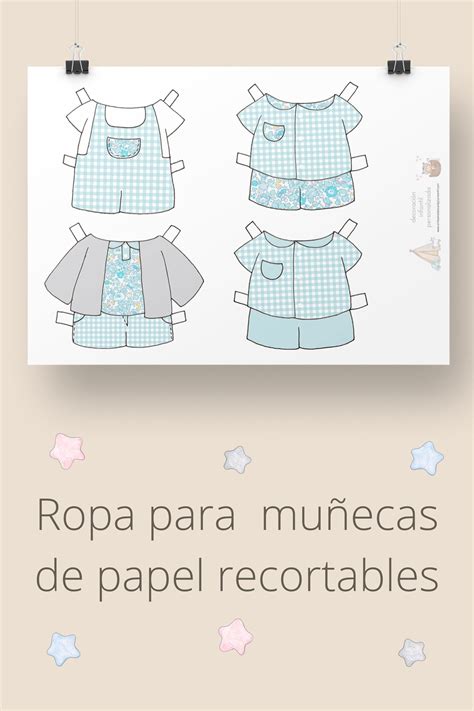 Paperdoll muñeca de papel recortable ropa para descargar e imprimir