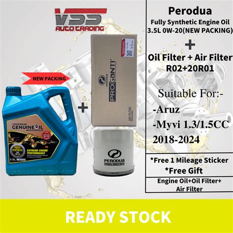 ORIGINAL PERODUA FULLY SYNTHETIC ENGINE OIL SAE 0w20 3 5L PERODUA