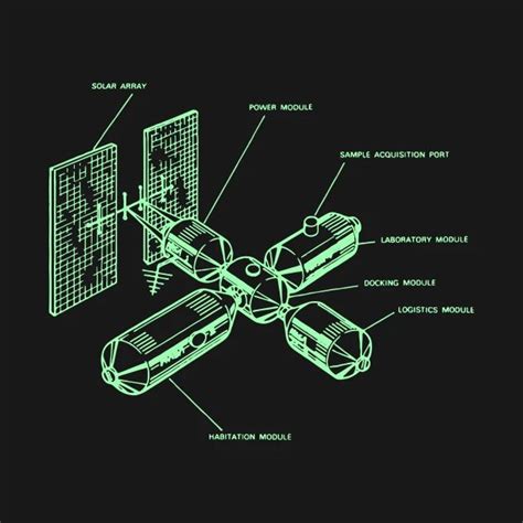 Space Station Diagram T-Shirt