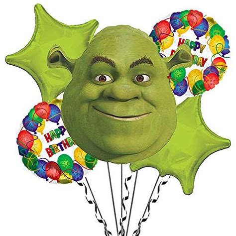 Shrek Birthday Balloon Bouquet Lime Green 5 Pkg Pkg 1 PMU Https