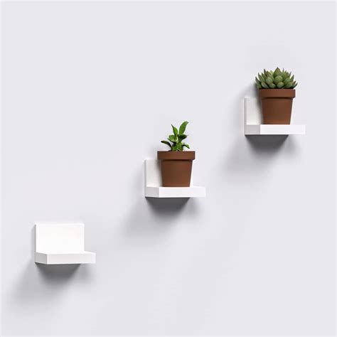 3-Pack Small Floating Shelves for Wall by RICHER HOUSE, 4 Inch Plastic ...