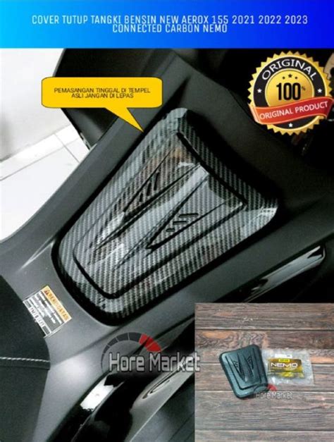 COVER TUTUP TANGKI BENSIN NEW AEROX 155 2021 2022 CARBON NEMO COVER