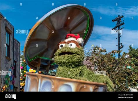 Orlando, Florida. December 07, 2019. Oscar the Grouch in Sesame Street ...