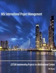 Challenges Of International Project Management Working Across Course