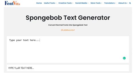 Spongebob Text Generator MocKing MeMe FontVilla