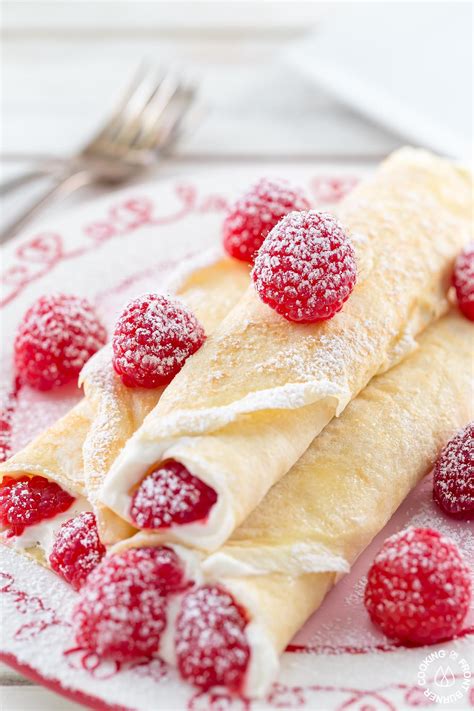 Raspberry Vanilla Cream Crepes Recipe Sweet Crepes Recipe Sweet Crepes Crepes And Waffles