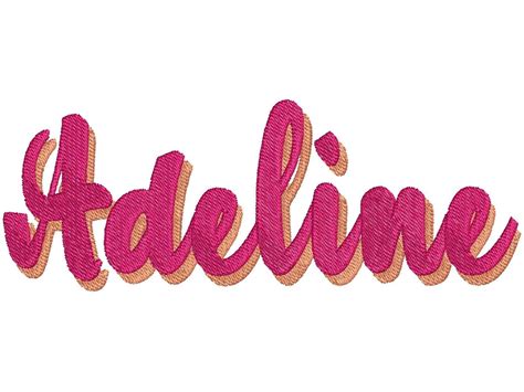 Adeline Script Shadow Font Fill Stitch Machine Embroidery Etsy Hong Kong