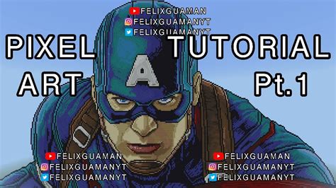 Minecraft Pixel Art Tutorial Captain America Part 1 Youtube