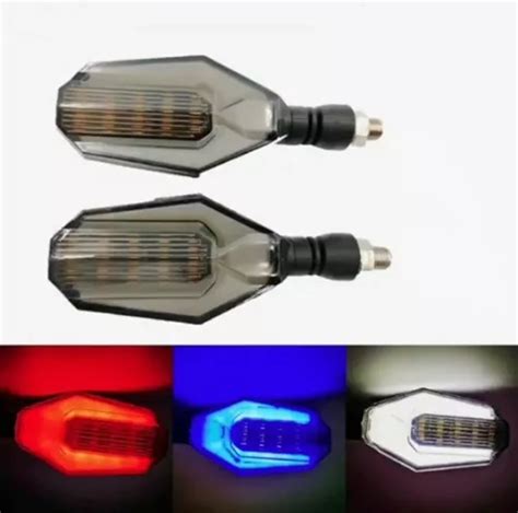 Luces De Cruce Led Cocuyo Led Universal Amarillo Azul Par Mercadolibre