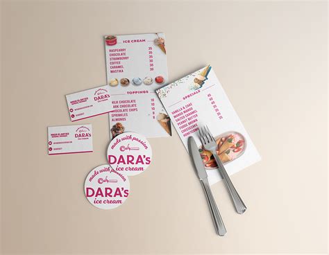 DARA S ICE CREAM MENU On Behance