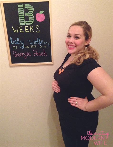 Baby Bump Monday: 13 Week Pregnancy Chalkboard - The Vintage Modern Wife