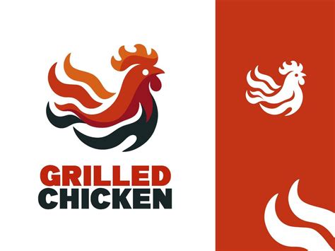 grilled chicken illustration, food logo or restaurant logo 42374621 ...