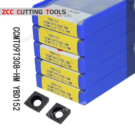 50pcs Zcc Turning Inserts Ccmt09t308 Hm Ybd152 Carbide Cutting Tool