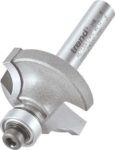 Trend Professional 46 130X1 4TC 1 4in Shank Bearing Guided Ovolo Cutter