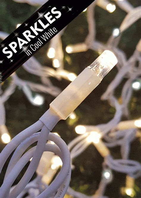 Led String Lights 12m Outdoor Sparkling Warm White With Cool