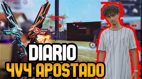 FREE FIRE AO VIVO JOGANDO DIARIO E 4V4 APOSTADOLIVE ON FREE FIRE