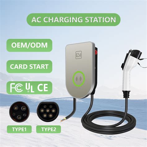 Wallbox Ac 32a Ev Car Charger Type 1and2 Electrical Vehicle Charging