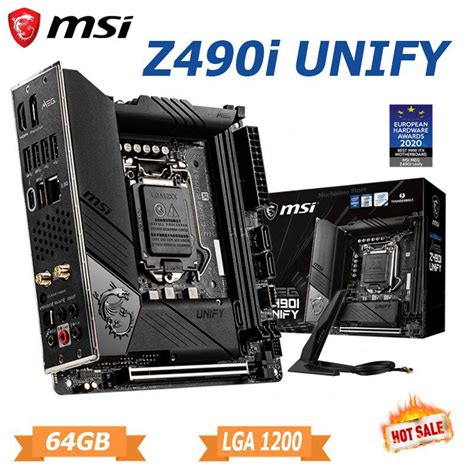 Msi Meg Z490i Unify Motherboard Lga 1200 Cpu Intel Core 10th Gen Z490